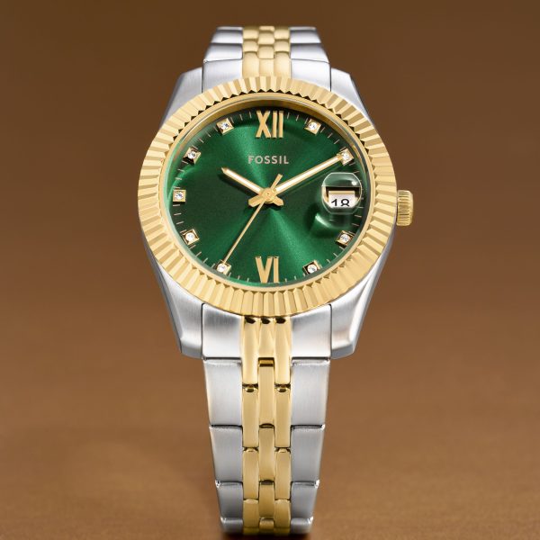 Fossil Scarlette 33mm Three-Hand Date Stainless Steel Watch - Preorder