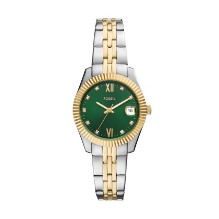 Fossil Scarlette 33mm Three-Hand Date Stainless Steel Watch - Preorder