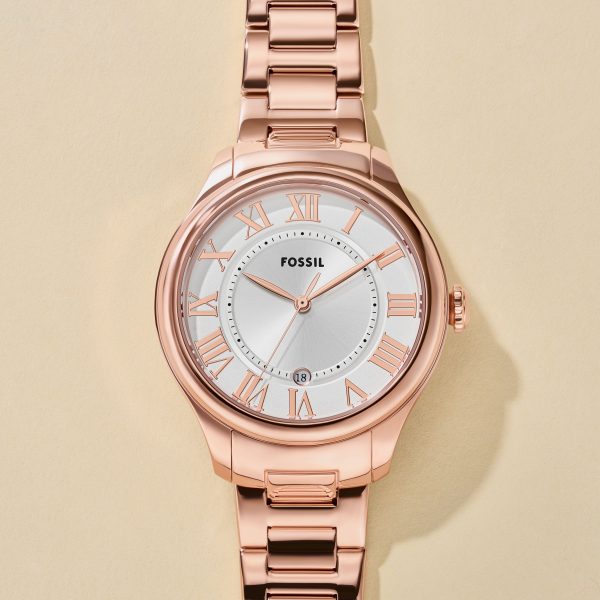 Fossil Gilmore 38mm Three-Hand Date Stainless Steel Watch - Preorder