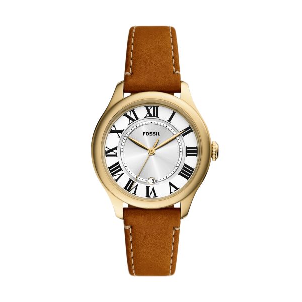 Fossil Gilmore 38mm Three-Hand Date Leather Watch - Preorder