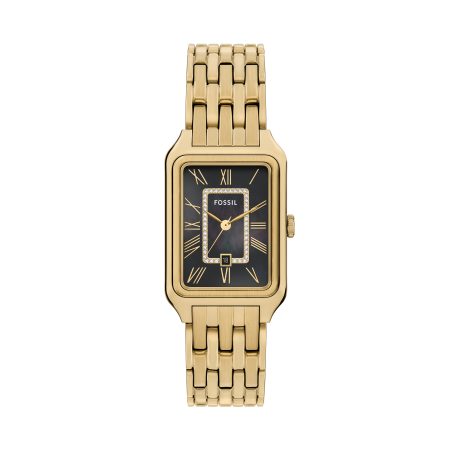 Gold-Tone / Black Mother of Pearl Dial