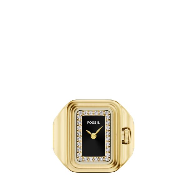 Fossil Raquel Watch Ring 21mm Two-Hand Stainless Steel - Preorder