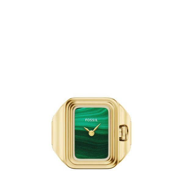 Fossil Raquel Watch Ring 21mm Two-Hand Stainless Steel - Preorder
