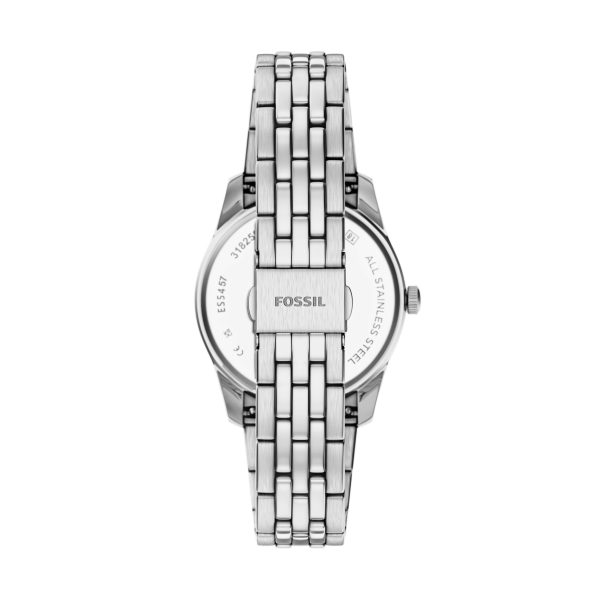 Fossil Scarlette 34mm Three-Hand Day-Date Stainless Steel Watch - Preorder