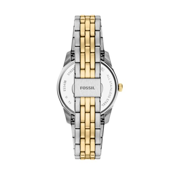 Fossil Scarlette 34mm Three-Hand Day-Date Stainless Steel Watch - Preorder