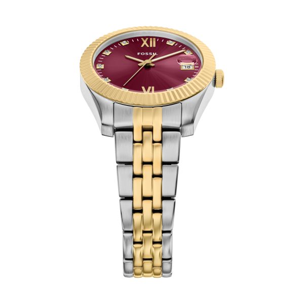 Fossil Scarlette 33mm Three-Hand Date Stainless Steel Watch - Preorder