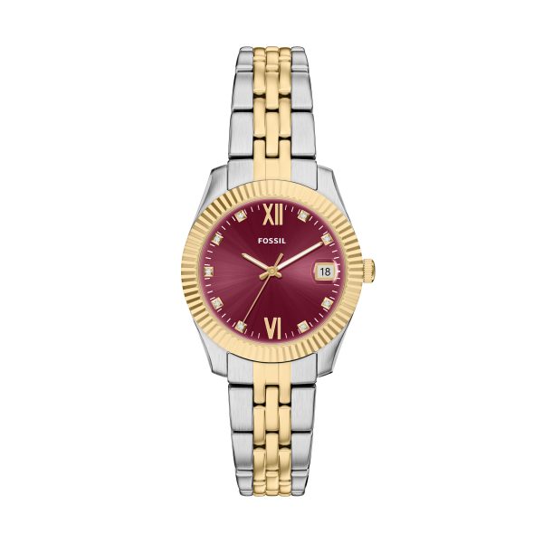 Fossil Scarlette 33mm Three-Hand Date Stainless Steel Watch - Preorder
