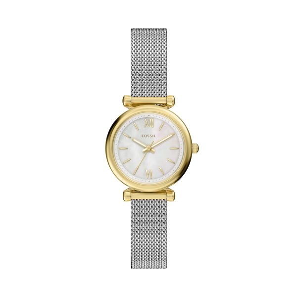 Fossil Carlie Mini 28mm Three-Hand Stainless Steel Watch - Preorder