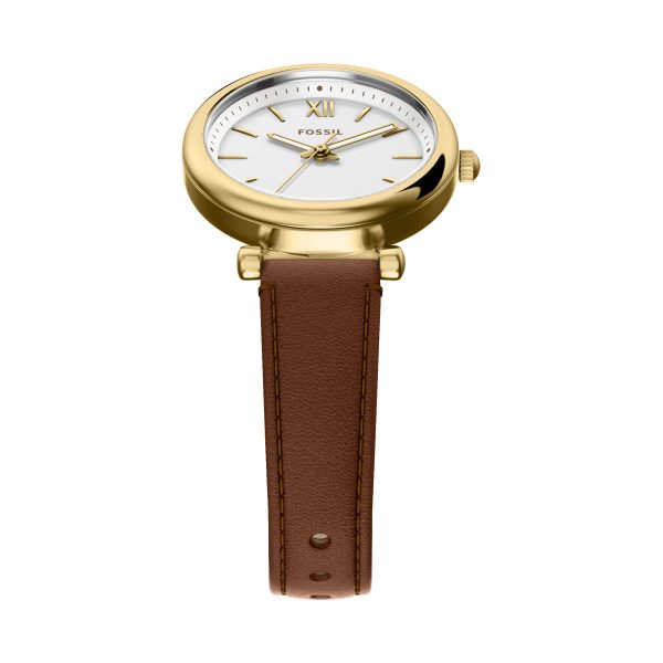 Fossil Carlie Mini 28mm Three-Hand Leather Watch - Preorder