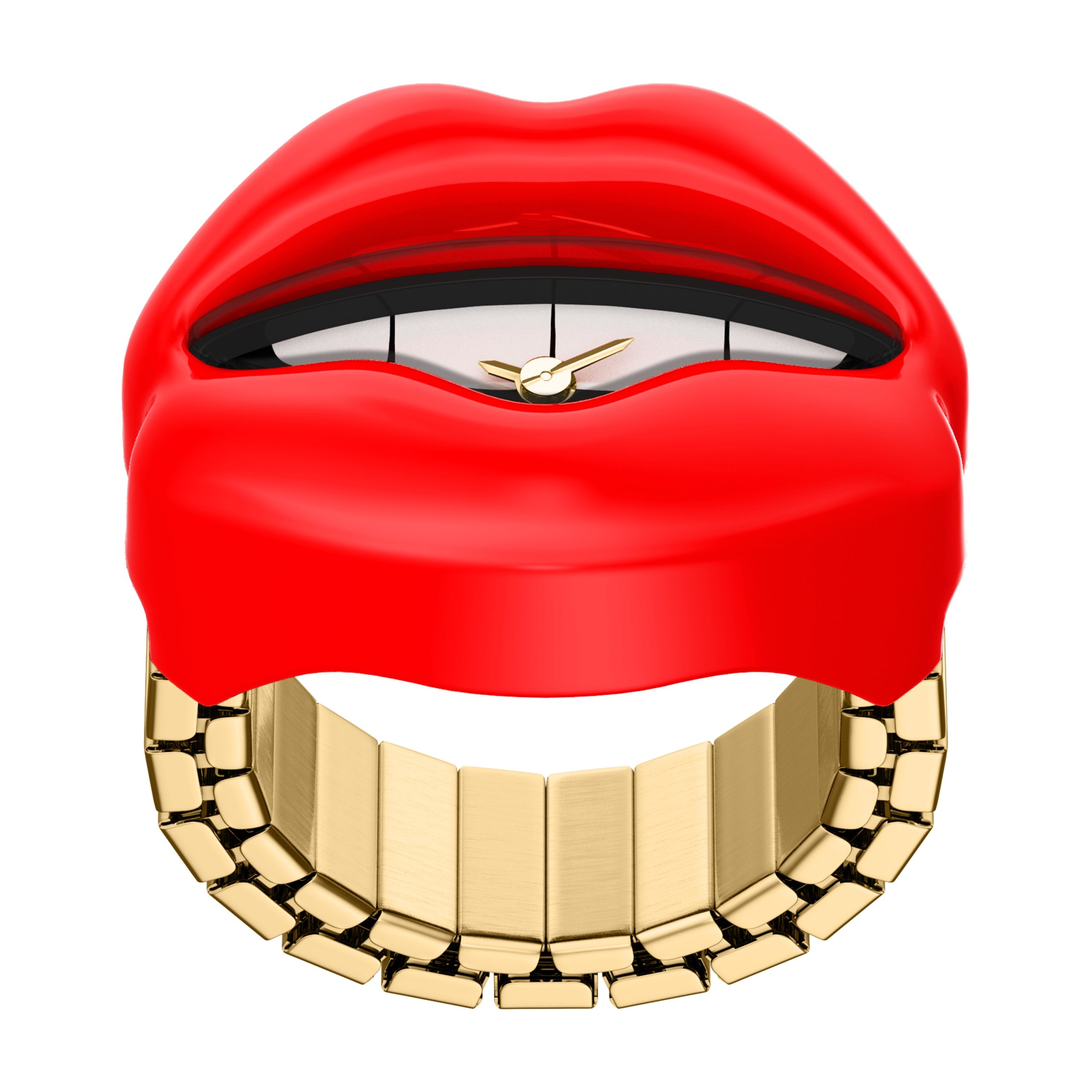 Fossil Lips Watch Ring 18mm Two-Hand Stainless Steel - Preorder - Image 7