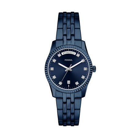 Fossil Scarlette 34mm Three-Hand Stainless Steel Watch - Preorder