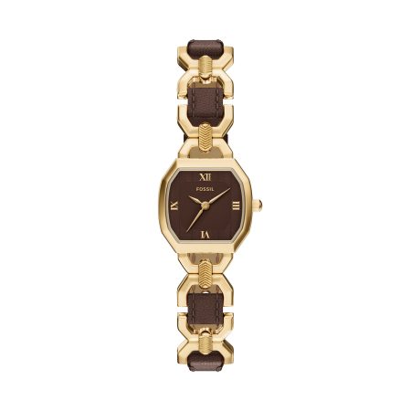 Fossil Harlow 22mm Three-Hand Leather and Stainless Steel Watch - Preorder