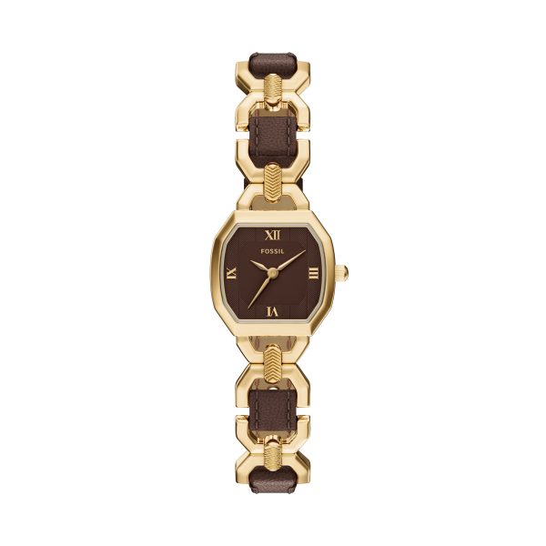 Fossil Harlow 22mm Three-Hand Leather and Stainless Steel Watch - Preorder