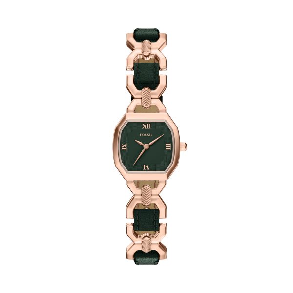 Fossil Harlow 22mm Three-Hand Leather and Stainless Steel Watch - Preorder