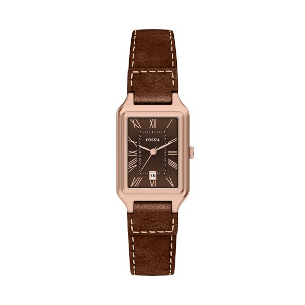 Fossil Raquel 23mm Three-Hand Date Leather Watch - Preorder