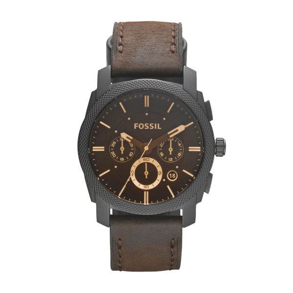 Fossil Machine 42mm Chronograph Leather Watch - Preorder