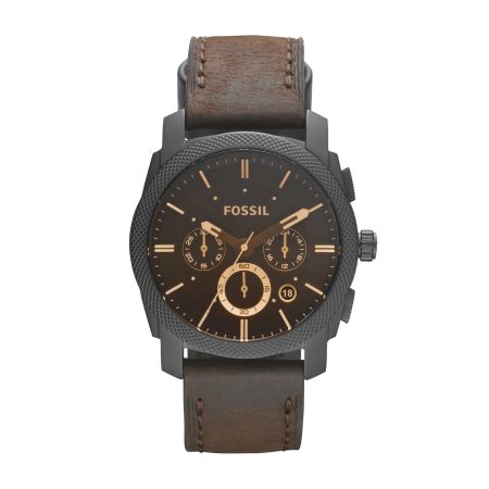 Fossil Machine 42mm Chronograph Leather Watch - Preorder