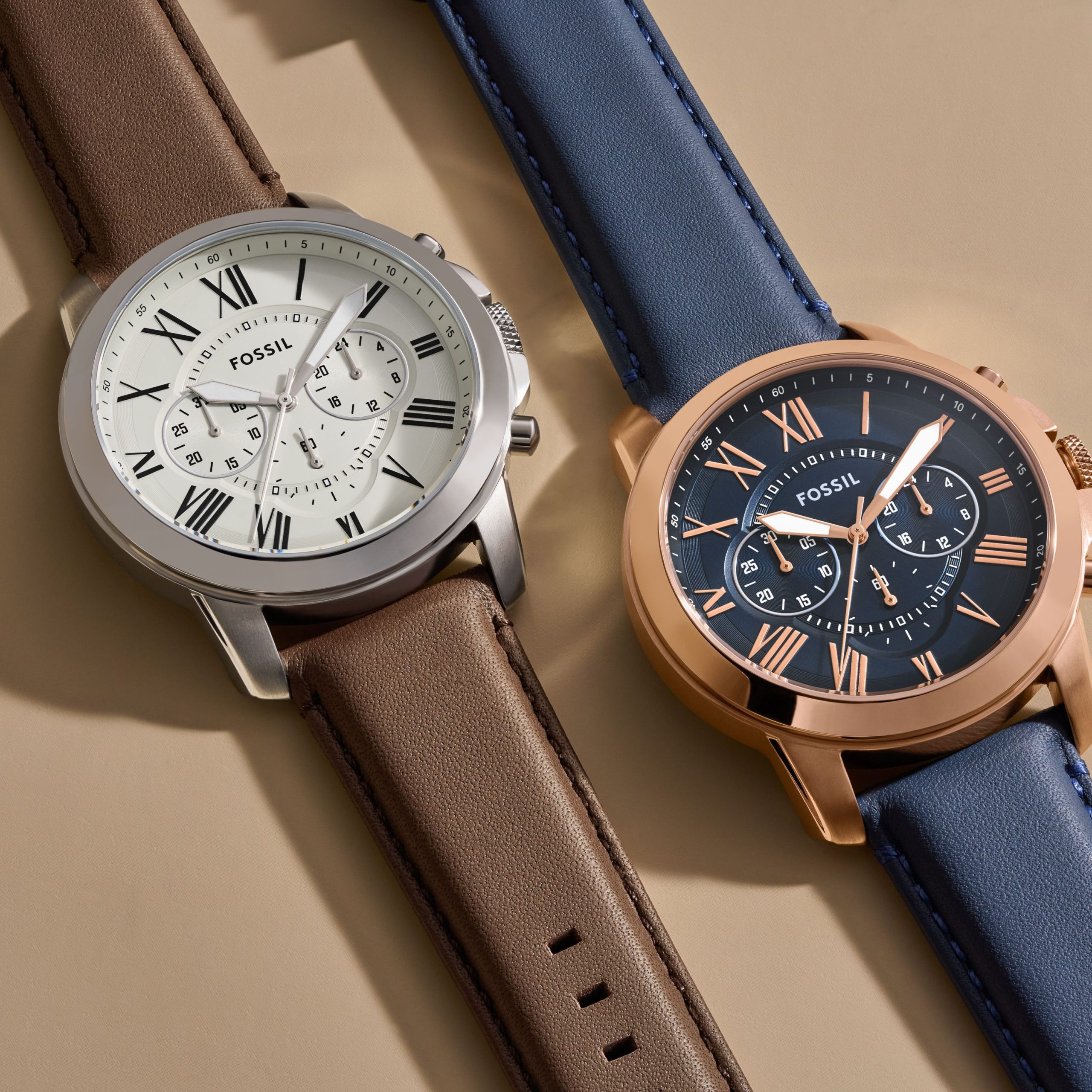 Fossil Grant 44mm Chronograph Leather Watch - Preorder - Image 22