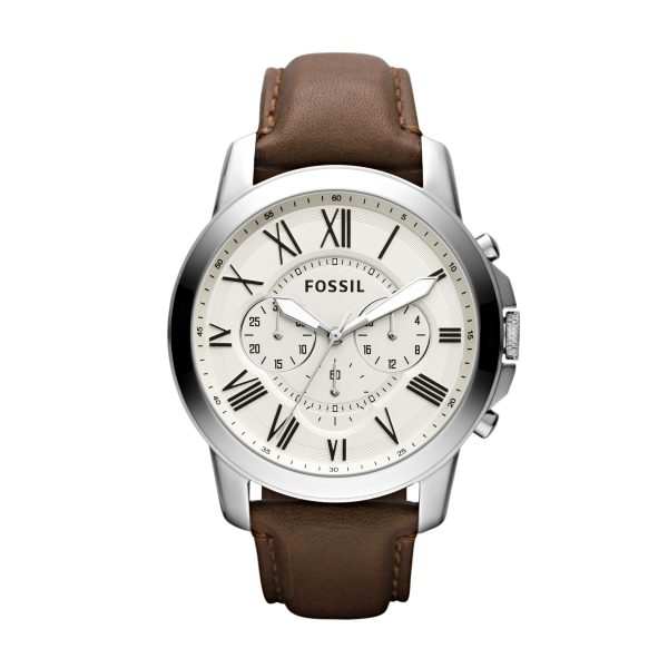 Fossil Grant 44mm Chronograph Leather Watch - Preorder