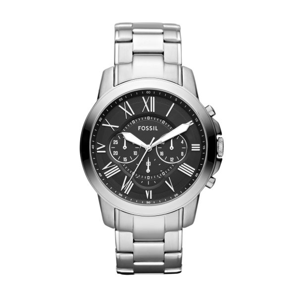 Fossil Grant 44mm Chronograph Stainless Steel Watch - Preorder