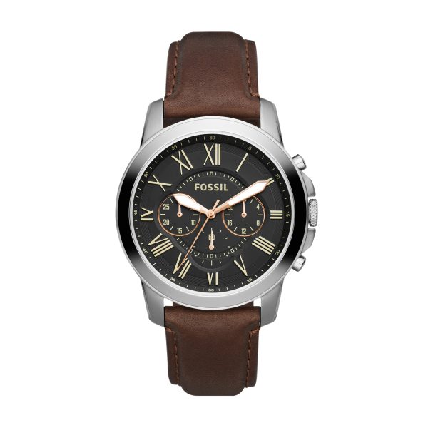 Fossil Grant 44mm Chronograph Leather Watch - Preorder