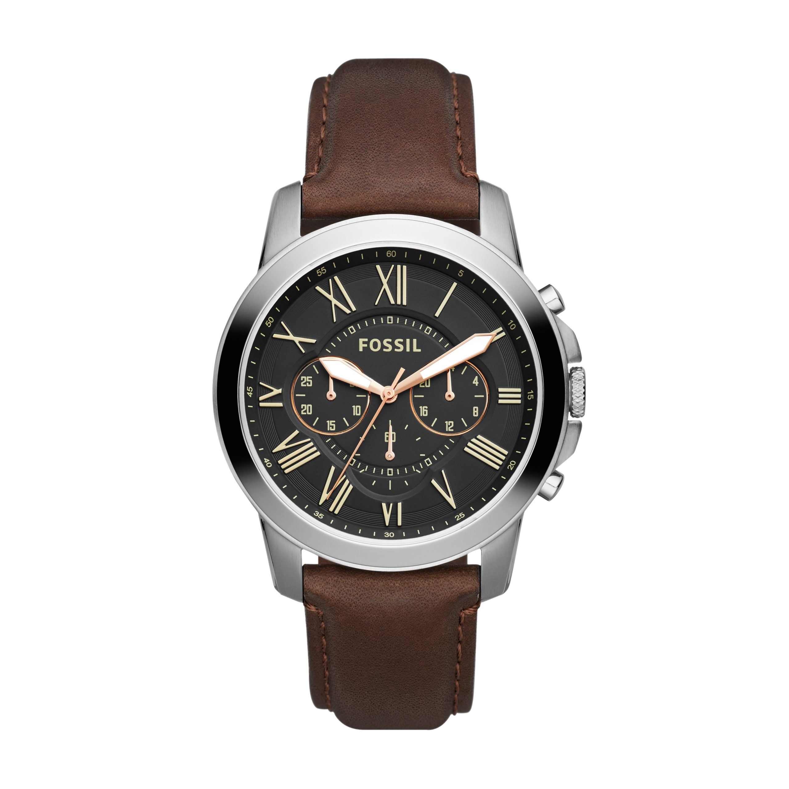 Fossil Grant 44mm Chronograph Leather Watch - Preorder - Image 12