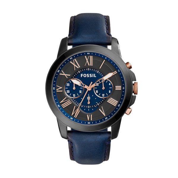 Fossil Grant 44mm Chronograph Leather Watch - Preorder