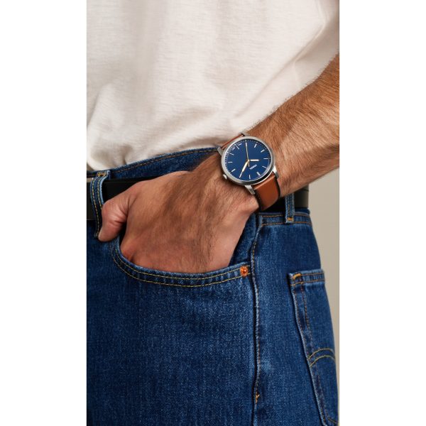 Fossil Minimalist 44mm Three-Hand Leather Watch - Preorder