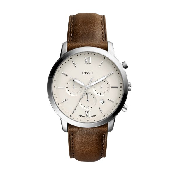Fossil Neutra 44mm Chronograph Leather Watch - Preorder