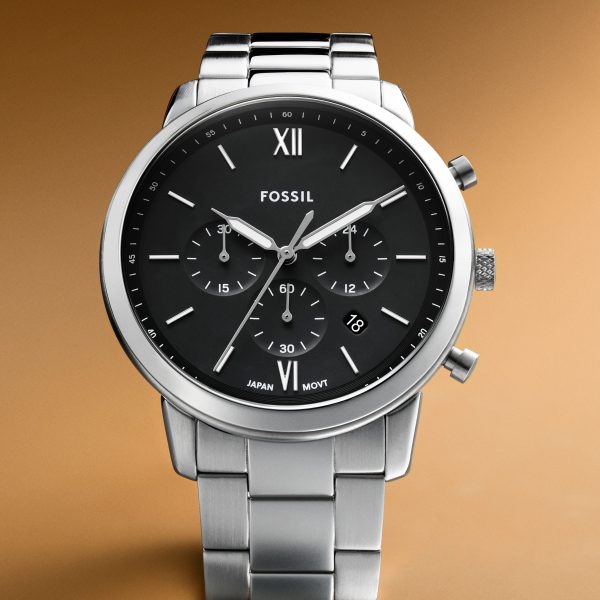 Fossil Neutra 44mm Chronograph Stainless Steel Watch - Preorder