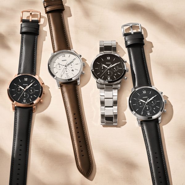 Fossil Neutra 44mm Chronograph Stainless Steel Watch - Preorder