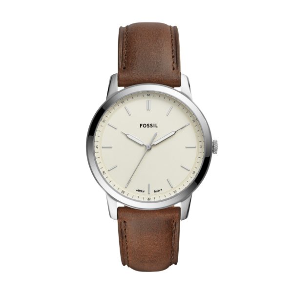 Fossil Minimalist 44mm Three-Hand Leather Watch - Preorder