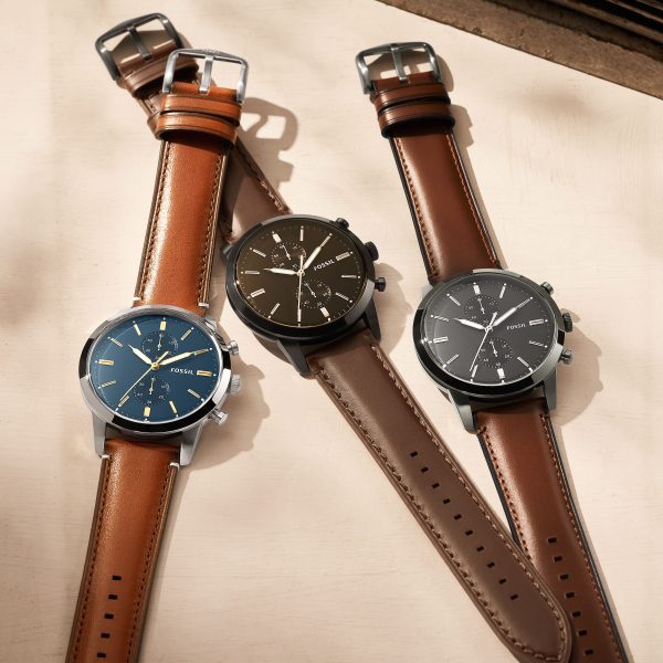 Fossil Neutra 44mm Chronograph Leather Watch - Preorder