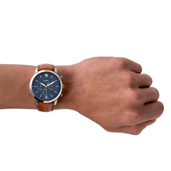 Fossil Neutra 44mm Chronograph Leather Watch - Preorder