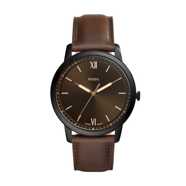 Fossil Minimalist 44mm Three-Hand Leather Watch - Preorder