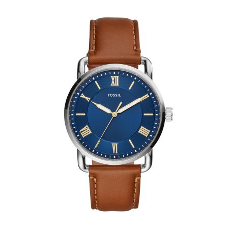 Fossil Copeland 42mm Three-Hand Leather Watch - Preorder