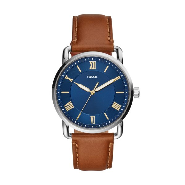 Fossil Copeland 42mm Three-Hand Leather Watch - Preorder