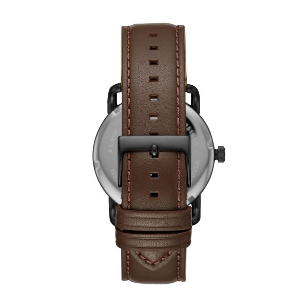 Fossil Copeland 42mm Three-Hand Leather Watch - Preorder