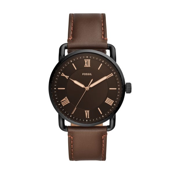 Fossil Copeland 42mm Three-Hand Leather Watch - Preorder