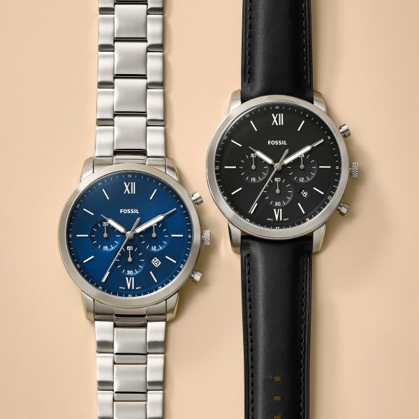 Fossil Neutra 44mm Chronograph Stainless Steel Watch - Preorder