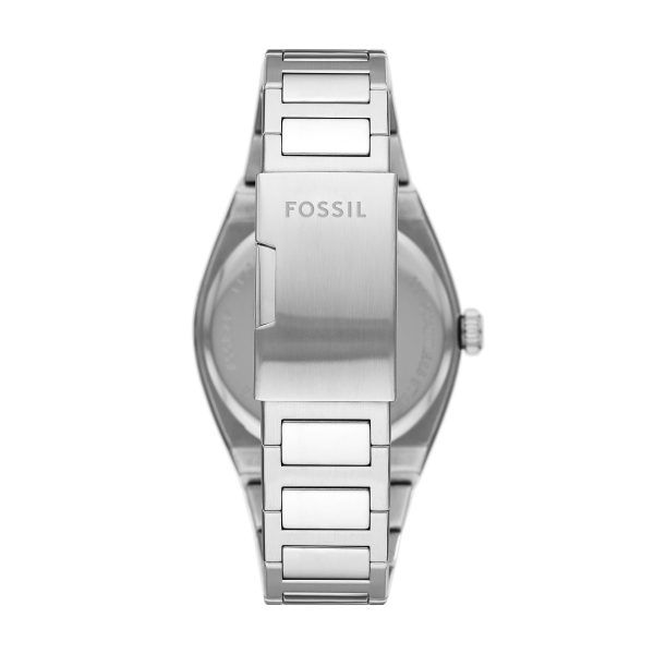 Fossil Everett 42mm Three-Hand Date Stainless Steel Watch - Preorder