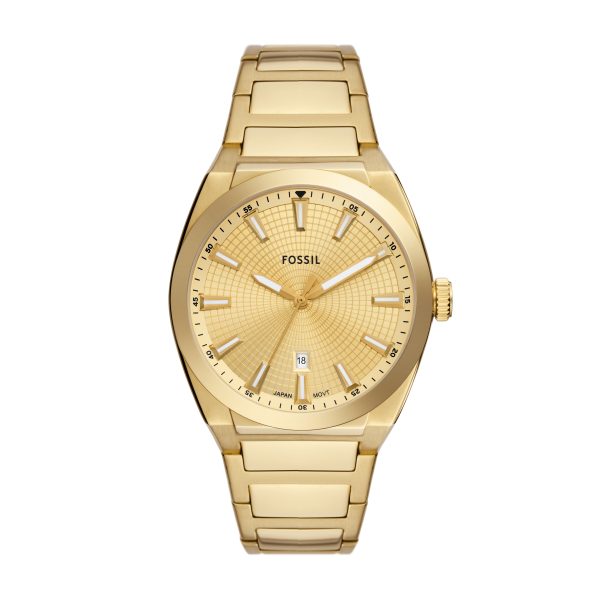 Fossil Everett 42mm Three-Hand Date Stainless Steel Watch - Preorder