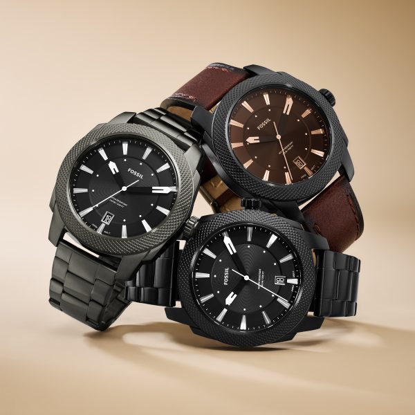 Fossil Machine 49mm Three-Hand Date Stainless Steel Watch - Preorder