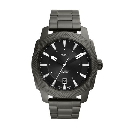 Fossil Machine 49mm Three-Hand Date Stainless Steel Watch - Preorder