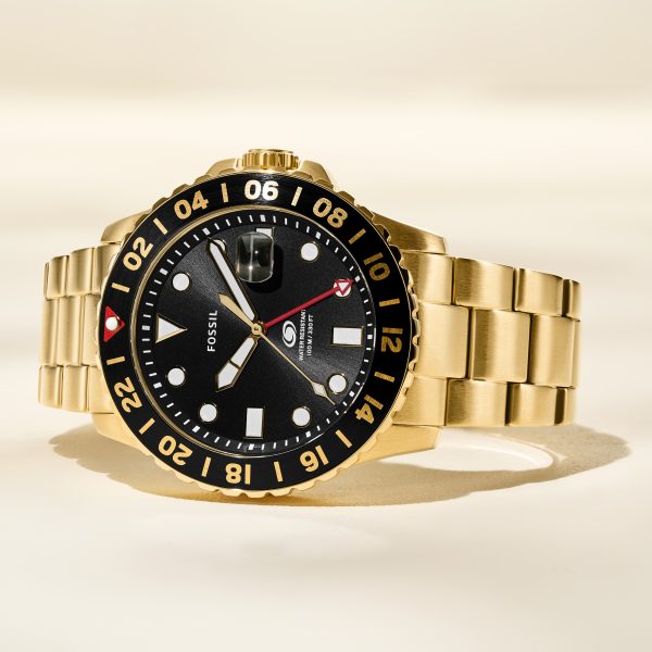 Fossil GMT 46mm Stainless Steel Watch - Preorder