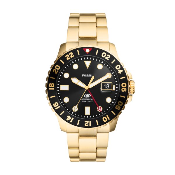 Fossil GMT 46mm Stainless Steel Watch - Preorder