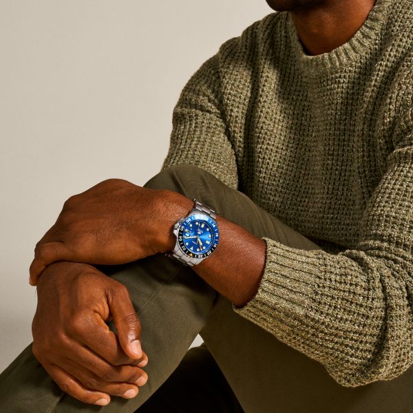 Fossil GMT 46mm Stainless Steel Watch - Preorder