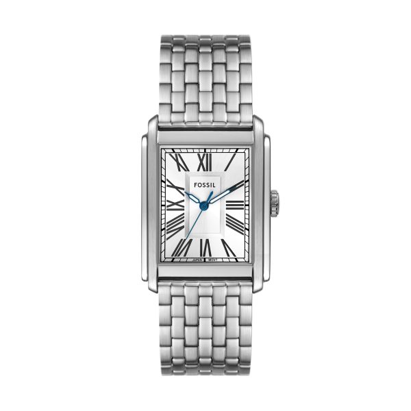 Fossil Carraway 30mm Three-Hand Stainless Steel Watch - Preorder