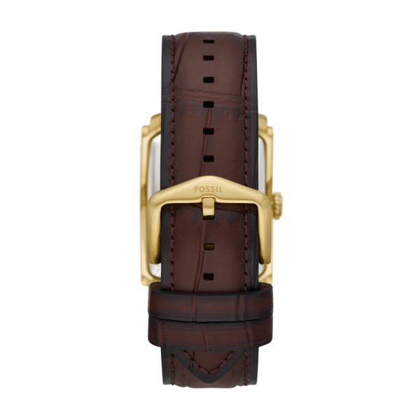 Fossil Carraway 30mm Three-Hand Croco Leather Watch - Preorder