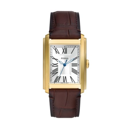 Fossil Carraway 30mm Three-Hand Croco Leather Watch - Preorder